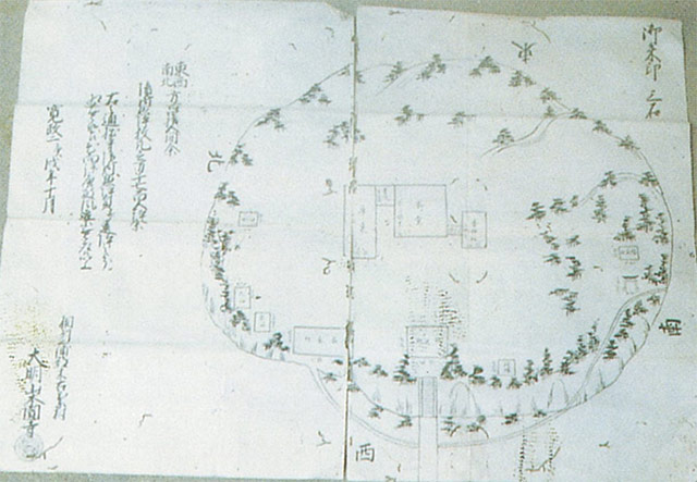 大明山本圓寺 古絵図
