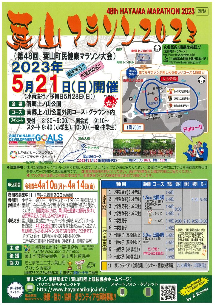 葉山マラソン2023（第48回 葉山町民健康マラソン大会）／葉山町陸上競技協会